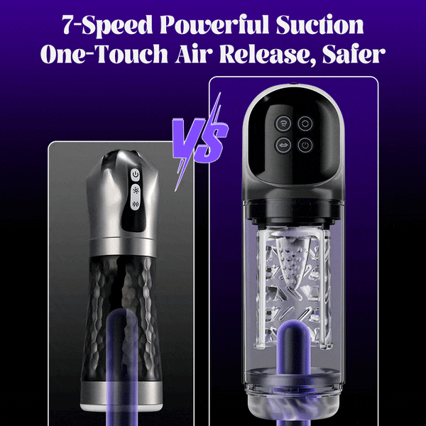 Vortex - 7 Suction 7 Rotation Stroker – 3D Real Feel Waterproof Hot & Cold Spa Suction Vacuum Pumps Masturbator