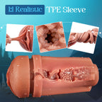 Challenger - 5 Suction 10 Vibration Male Masturbation Multi-Speed Adjustable Realistic TPE Sleeve IPX7 Waterproof Stroker