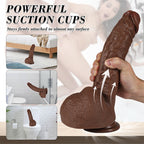Owen 11.02 In Bent Large Black G-spot Realistic Dildo with Suction Cup
