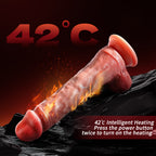 APP controls liquid silicone simulation penis with 12 frequency vibration, electric dildo, rapid expansion and contraction, heating, female masturbation, adult sex toy