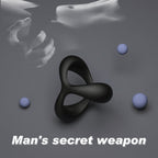 Male Double Ring Condom Ring Soft Gel Penis Ring Delay Ring for Men Adult Toys