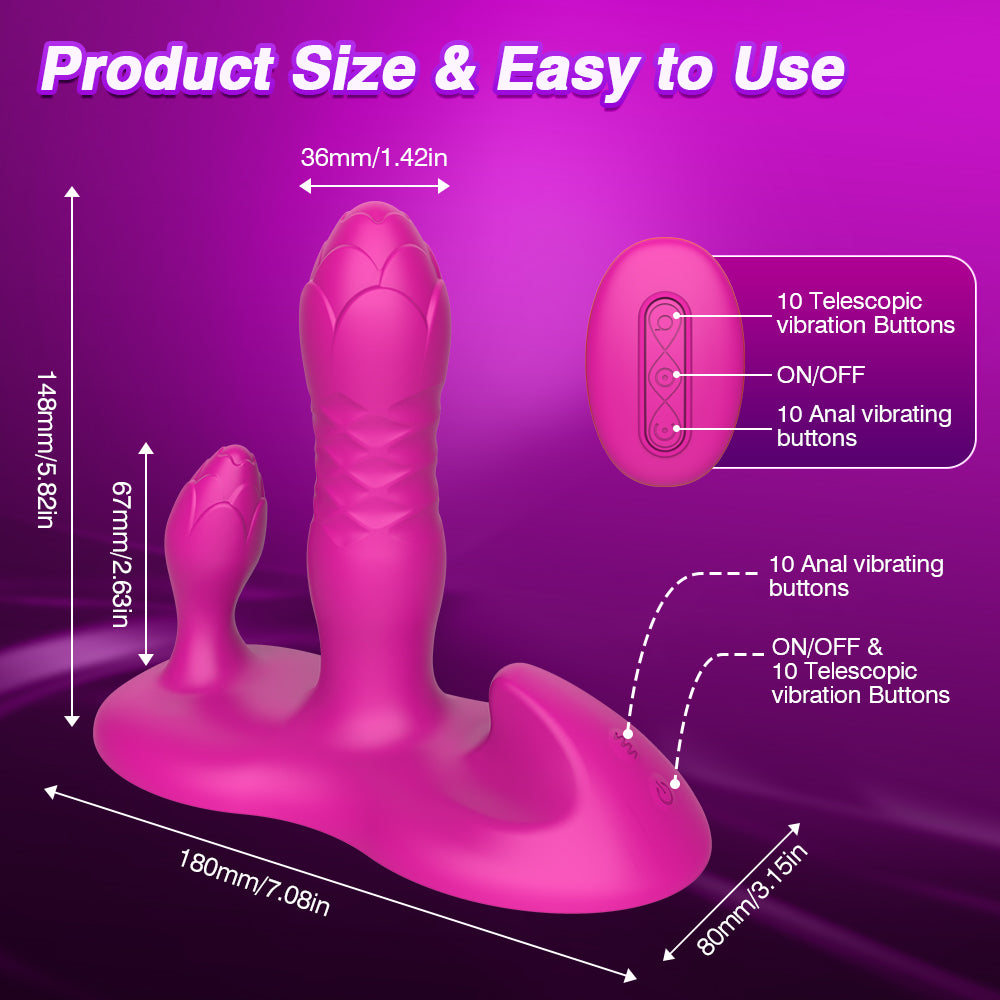 Manobabata fully wrapped rubber telescopic vibration cushion APP remote control dual control female clitoral G-spot masturbator